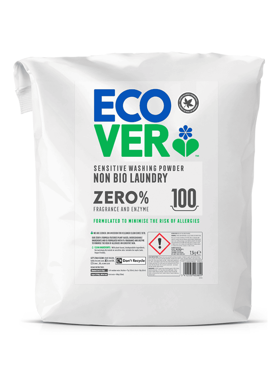 Стиральный порошок автомат Ecover Zero Non Bio эко концентрат 7,5кг (100 стирок)